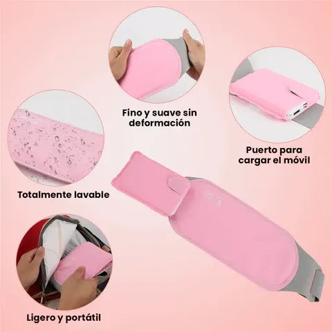 BYE CÓLICOS | Banda Térmica Recargable para Dolor Menstrual